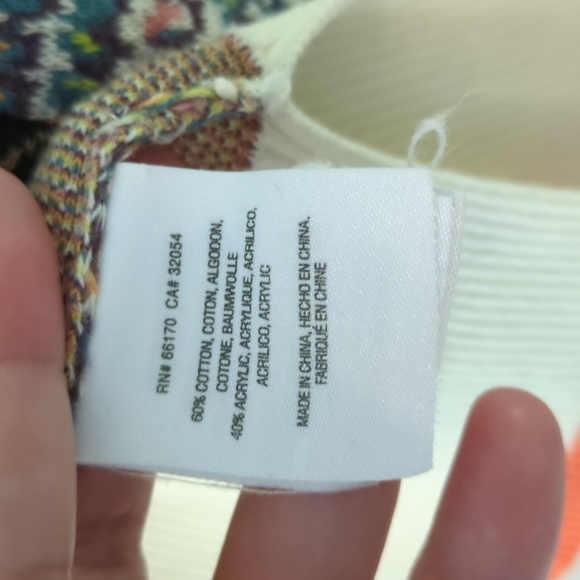 Anthropology Bricolage Open Front Fall Boho Cardigan Multicolor Paisley Sz XS - Picture 8 of 12